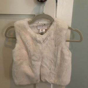 Jacadi girl faux-fur sleeveless vest